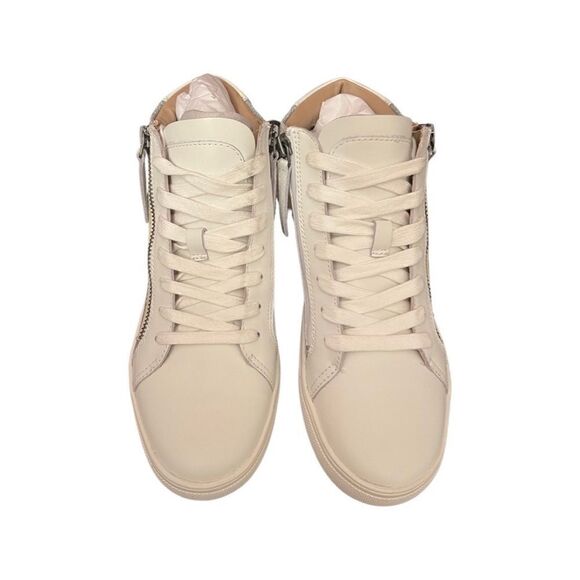 Aqua College Guliette Lace-Up Zip Sneakers- Silver Multi Leather- Size 7.5 - Picture 4 of 8